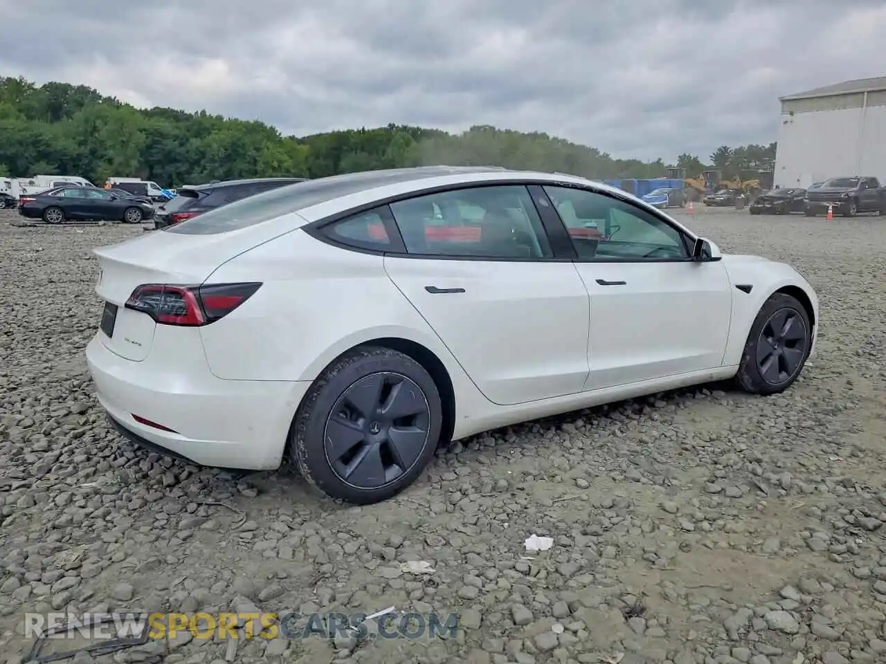 3 fotografías del automóvil dañado 5YJ3E1EB7NF314266 TESLA MODEL 3 2022