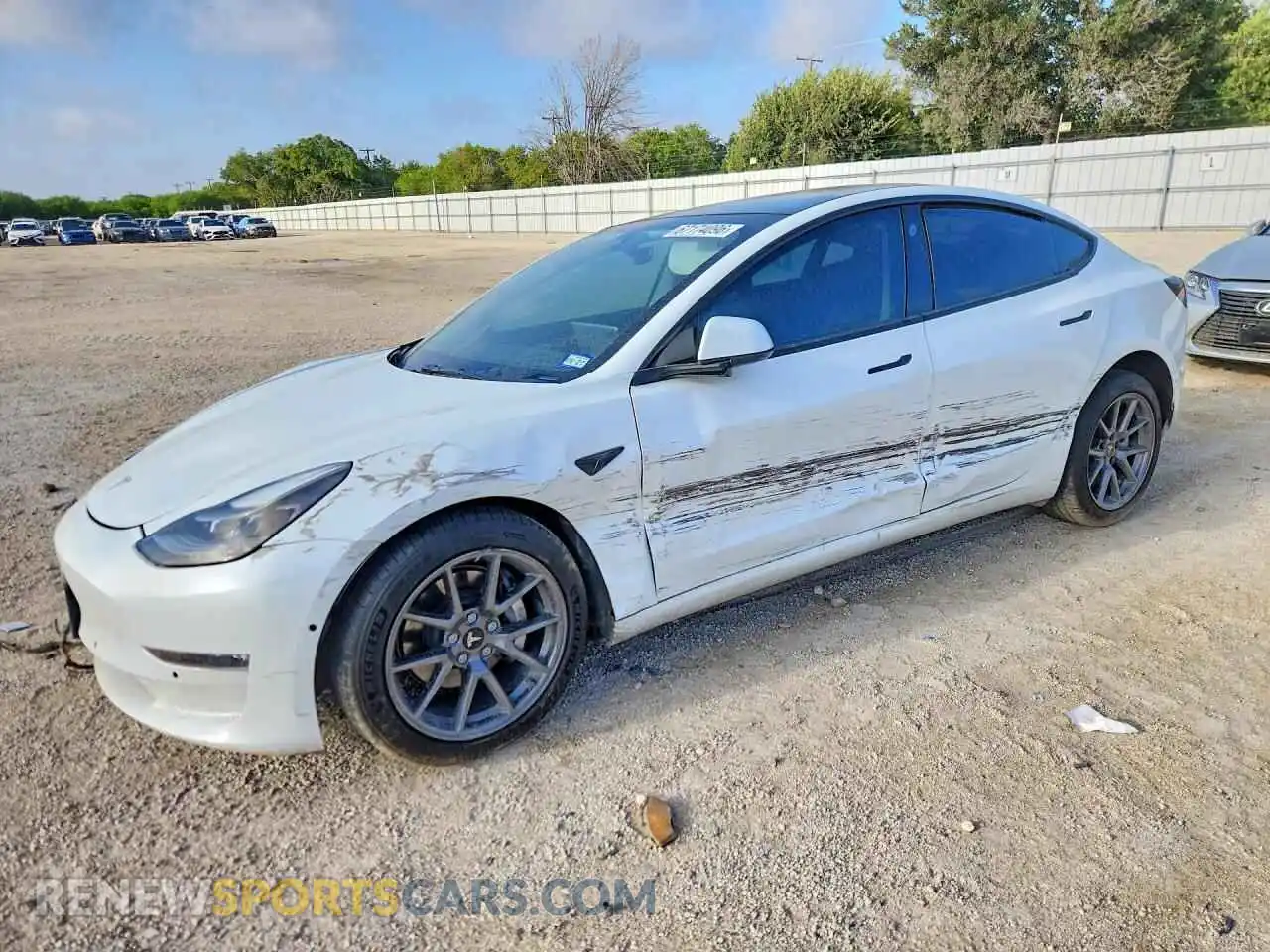 1 fotografías del automóvil dañado 5YJ3E1EB7NF324568 TESLA MODEL 3 2022