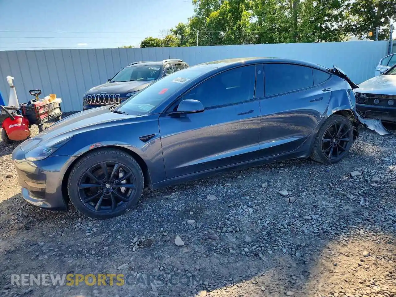 1 Photograph of a damaged car 5YJ3E1EB7NF329057 TESLA MODEL 3 2022