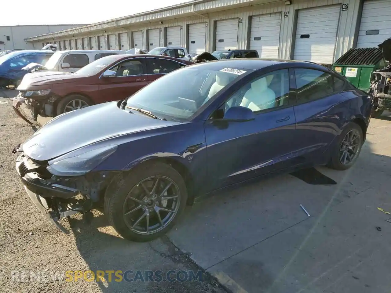 1 Photograph of a damaged car 5YJ3E1EB7NF330368 TESLA MODEL 3 2022