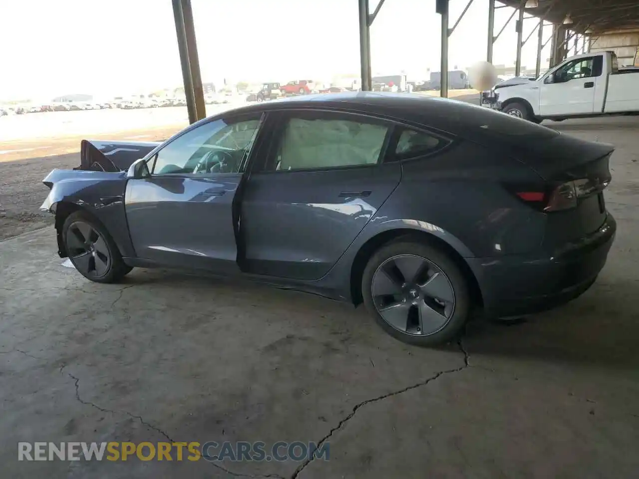 2 Photograph of a damaged car 5YJ3E1EB7NF356517 TESLA MODEL 3 2022