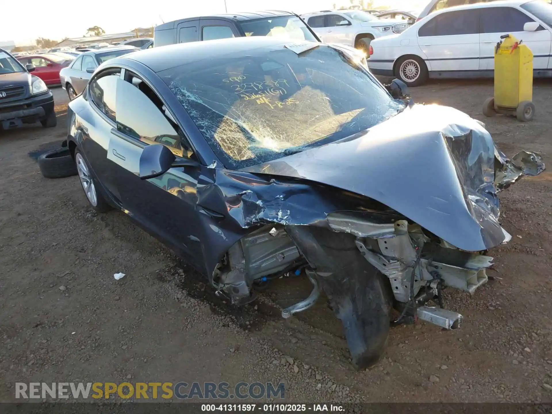1 Photograph of a damaged car 5YJ3E1EB7NF363497 TESLA MODEL 3 2022