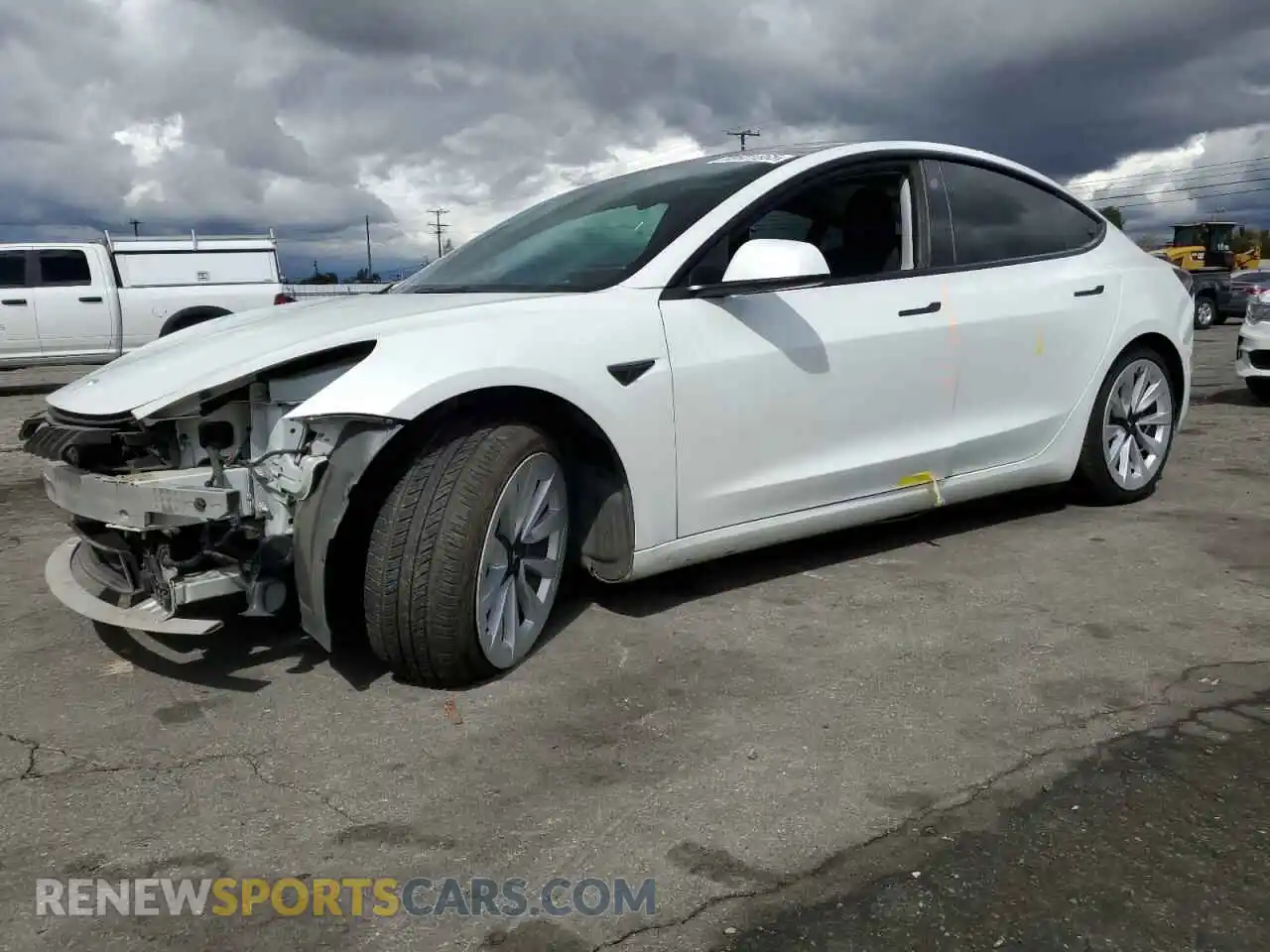 1 Photograph of a damaged car 5YJ3E1EB7NF365962 TESLA MODEL 3 2022