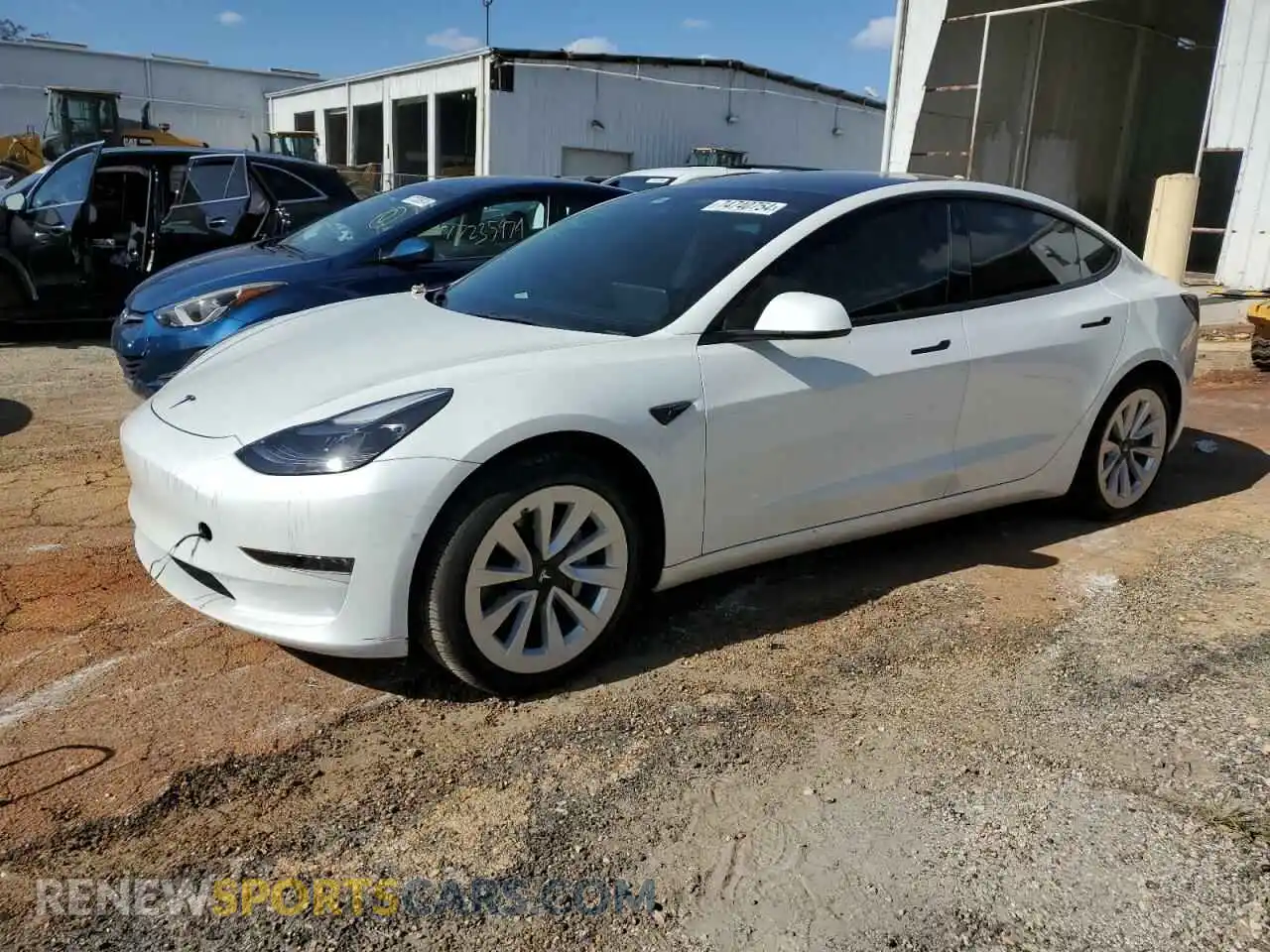 1 Photograph of a damaged car 5YJ3E1EB8NF109684 TESLA MODEL 3 2022