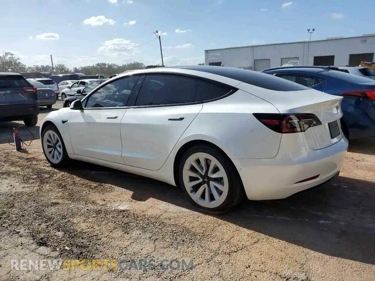 2 Photograph of a damaged car 5YJ3E1EB8NF109684 TESLA MODEL 3 2022