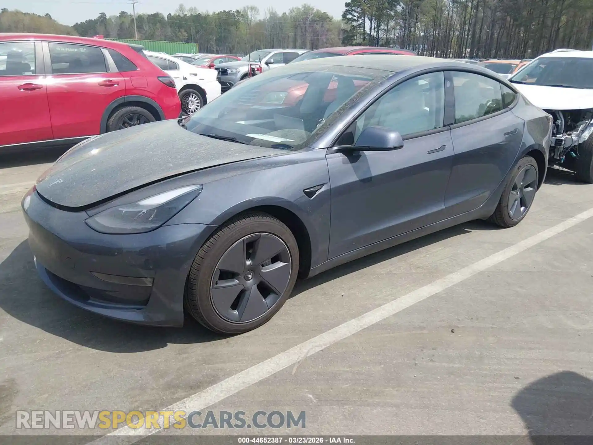 2 Photograph of a damaged car 5YJ3E1EB8NF114173 TESLA MODEL 3 2022