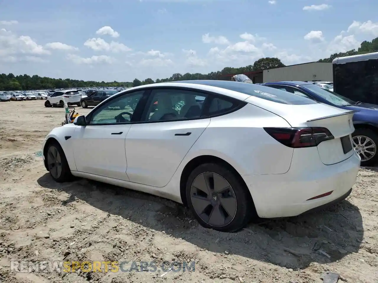 2 Photograph of a damaged car 5YJ3E1EB8NF114657 TESLA MODEL 3 2022