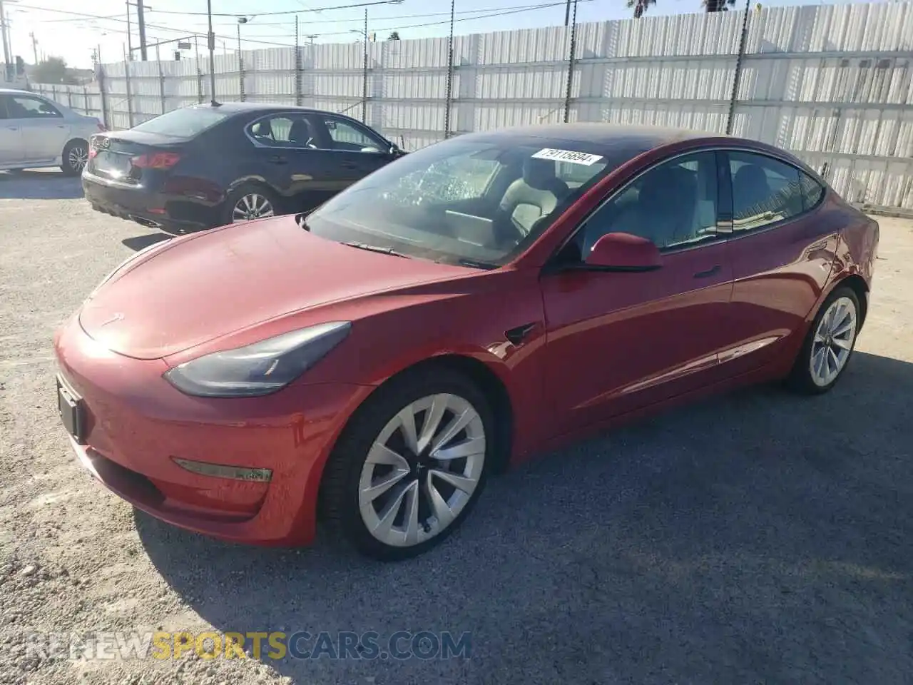 1 Photograph of a damaged car 5YJ3E1EB8NF124038 TESLA MODEL 3 2022
