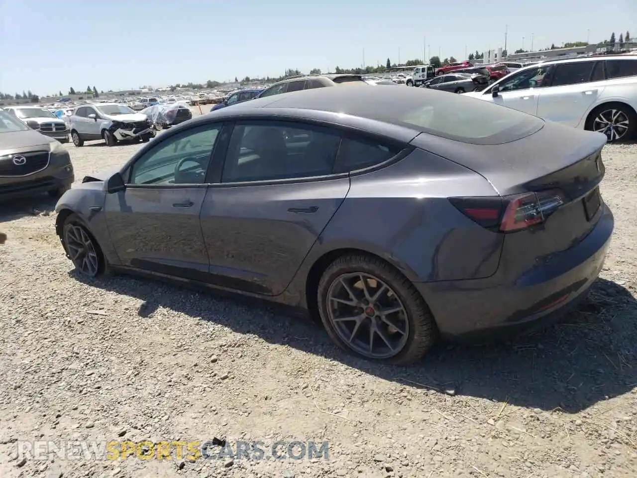 2 Photograph of a damaged car 5YJ3E1EB8NF124444 TESLA MODEL 3 2022