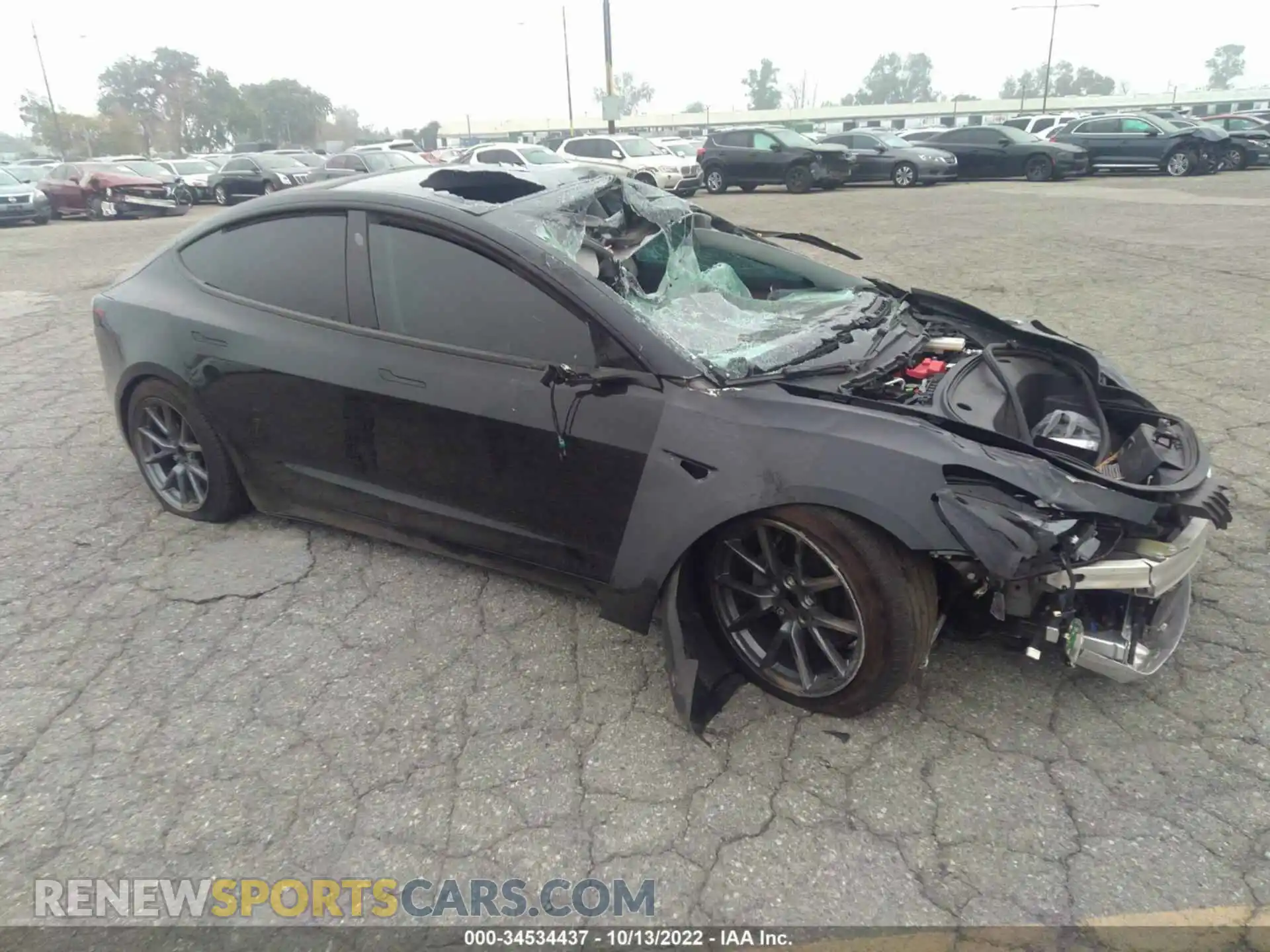 1 fotografías del automóvil dañado 5YJ3E1EB8NF134455 TESLA MODEL 3 2022