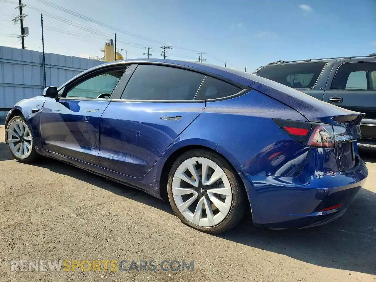 2 fotografías del automóvil dañado 5YJ3E1EB8NF143088 TESLA MODEL 3 2022