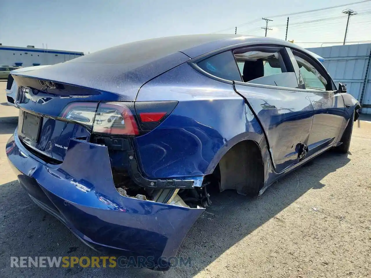 3 fotografías del automóvil dañado 5YJ3E1EB8NF143088 TESLA MODEL 3 2022