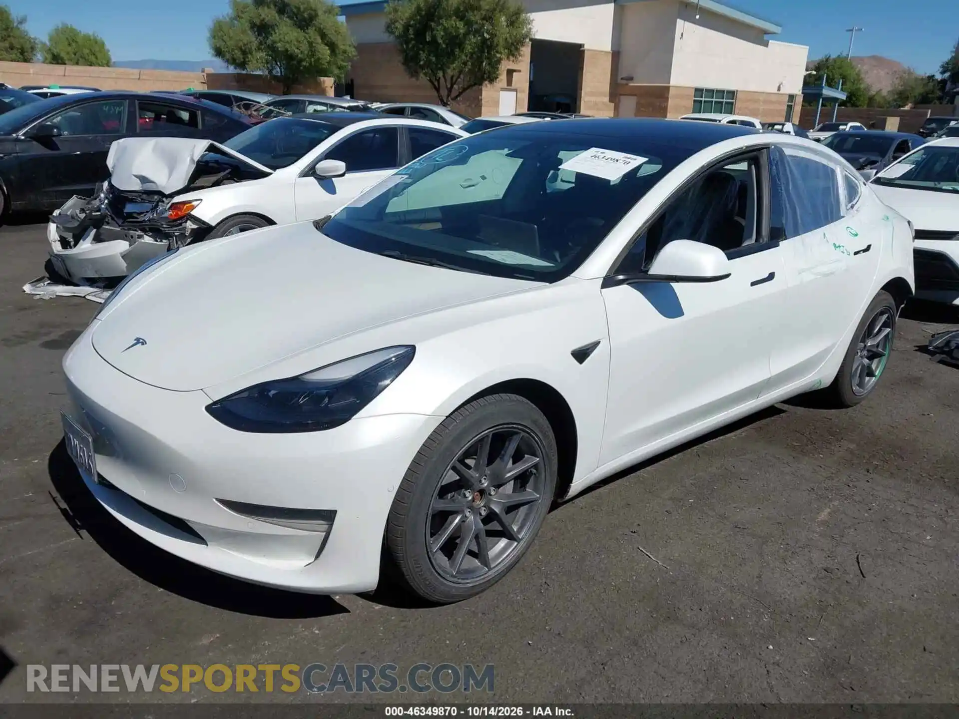 2 fotografías del automóvil dañado 5YJ3E1EB8NF156228 TESLA MODEL 3 2022