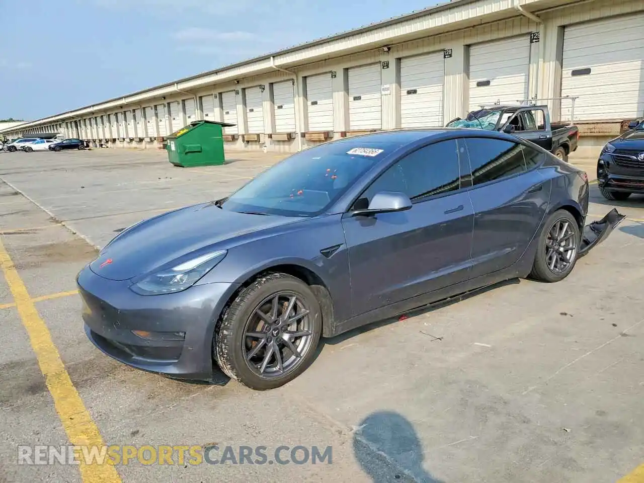 1 Photograph of a damaged car 5YJ3E1EB8NF160568 TESLA MODEL 3 2022