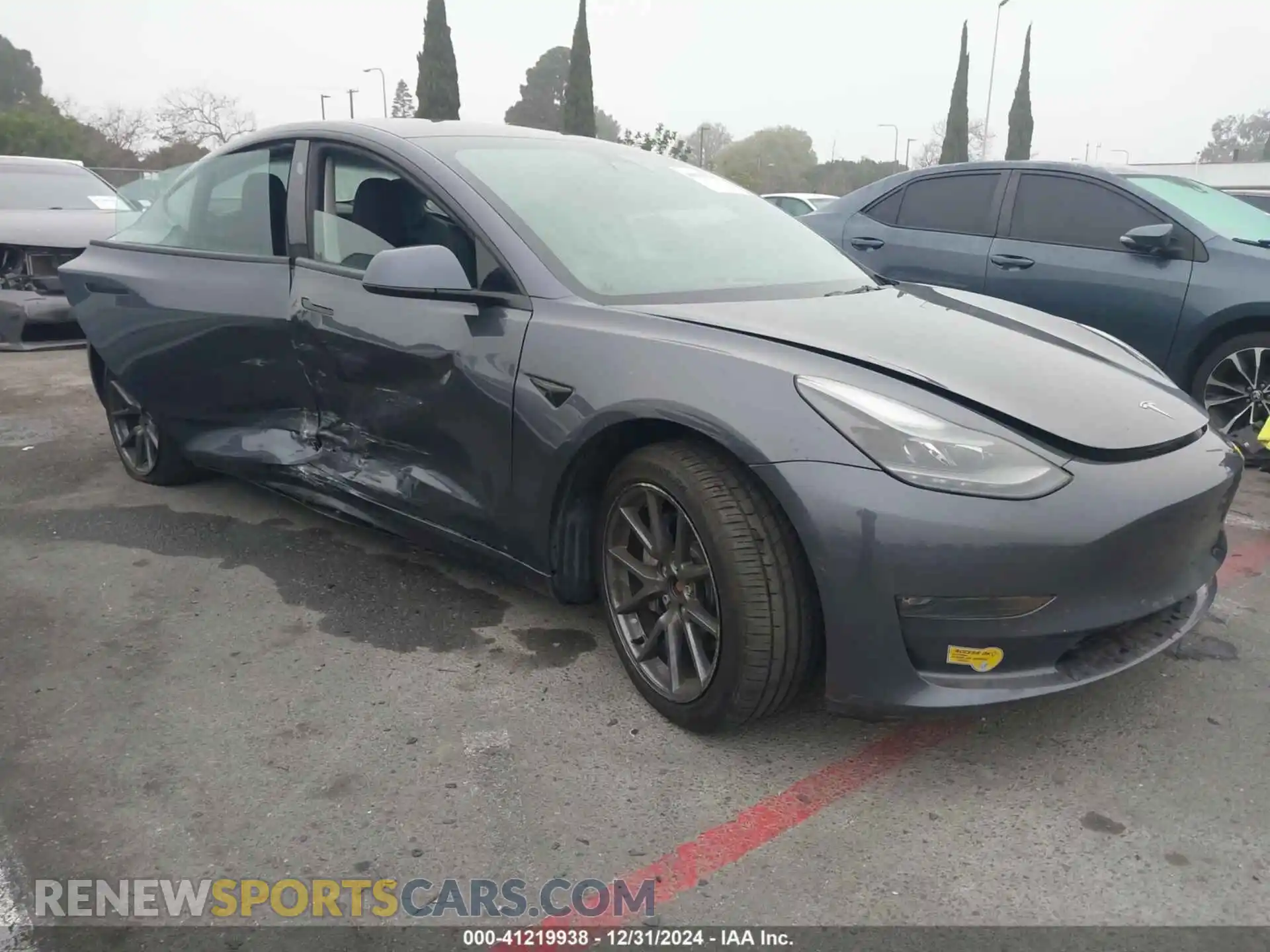 1 Photograph of a damaged car 5YJ3E1EB8NF171103 TESLA MODEL 3 2022