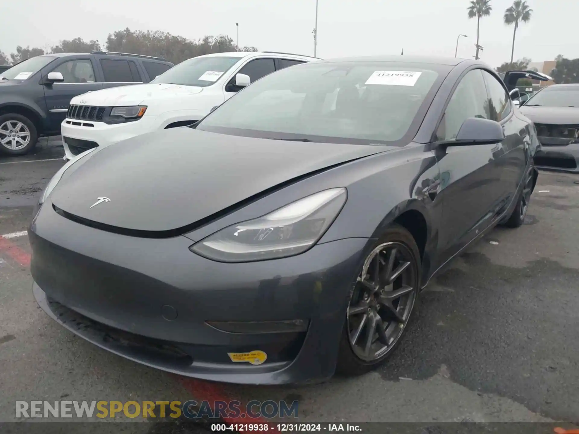 2 Photograph of a damaged car 5YJ3E1EB8NF171103 TESLA MODEL 3 2022