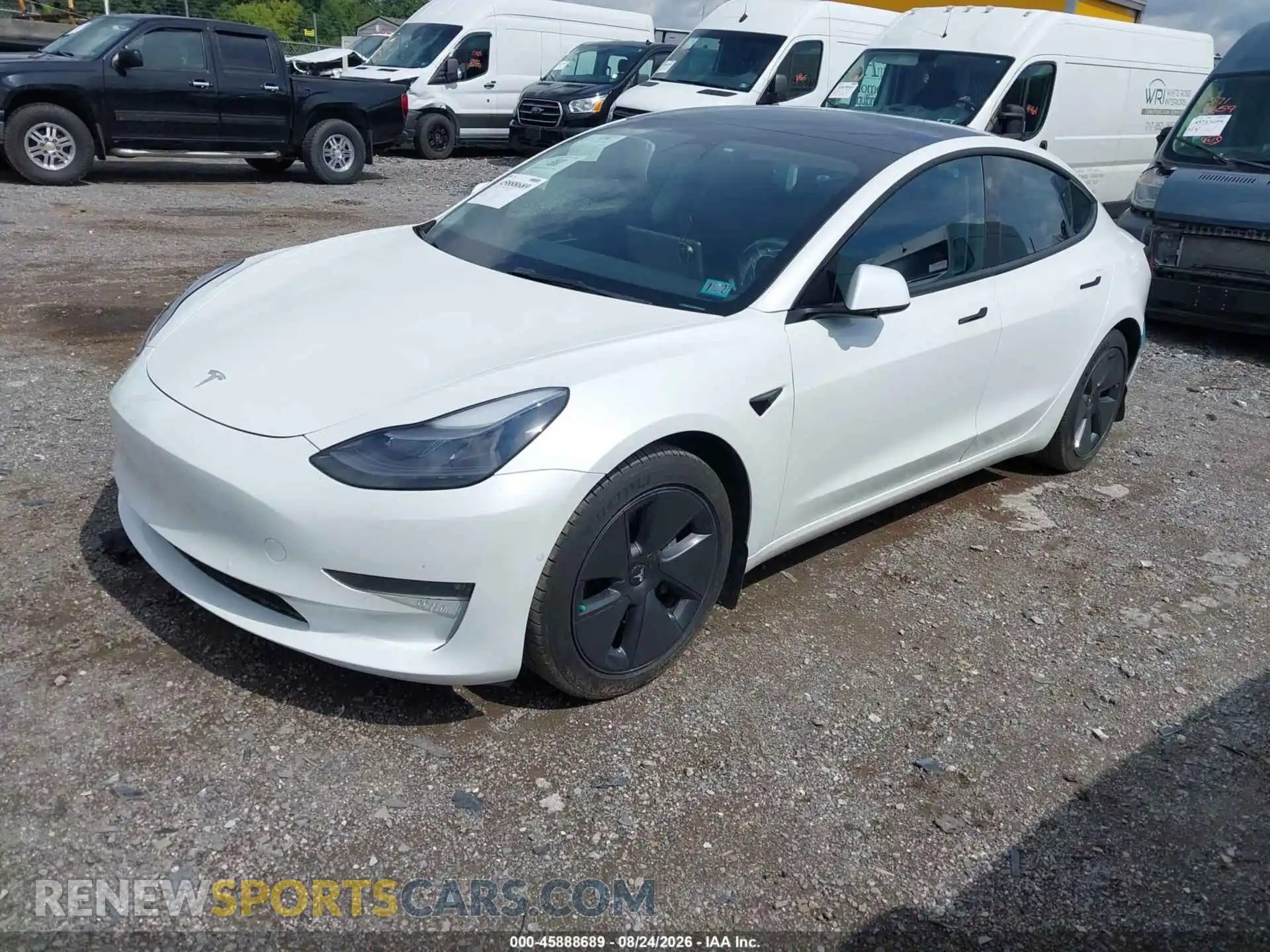 2 Photograph of a damaged car 5YJ3E1EB8NF178360 TESLA MODEL 3 2022