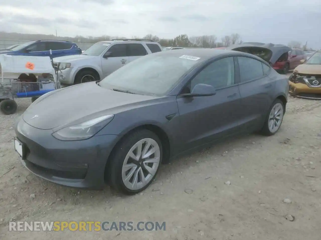 1 Photograph of a damaged car 5YJ3E1EB8NF192601 TESLA MODEL 3 2022