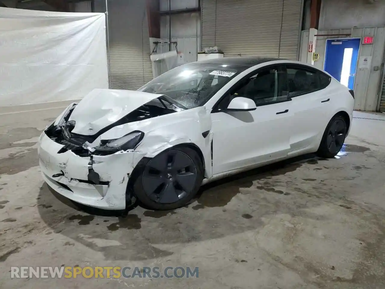 1 Photograph of a damaged car 5YJ3E1EB8NF192713 TESLA MODEL 3 2022