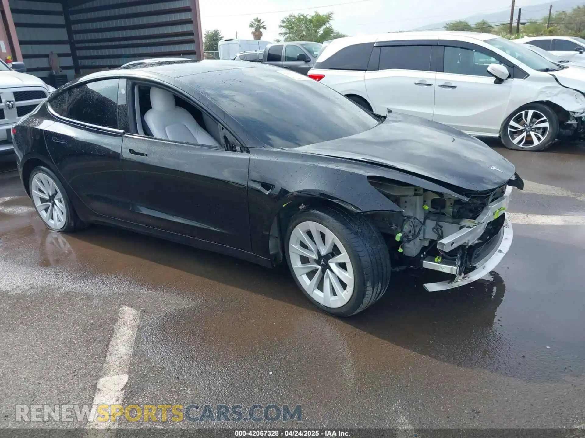 1 Photograph of a damaged car 5YJ3E1EB8NF197023 TESLA MODEL 3 2022