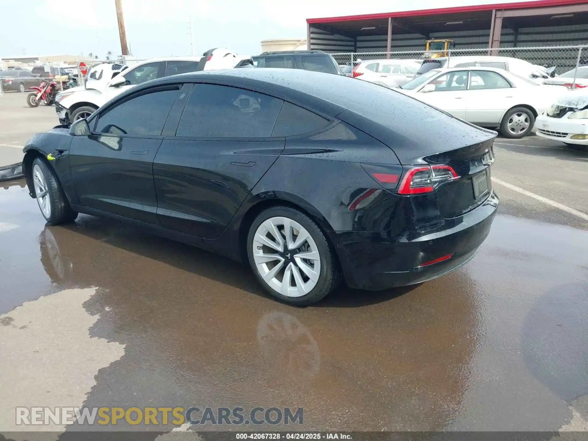 3 Photograph of a damaged car 5YJ3E1EB8NF197023 TESLA MODEL 3 2022