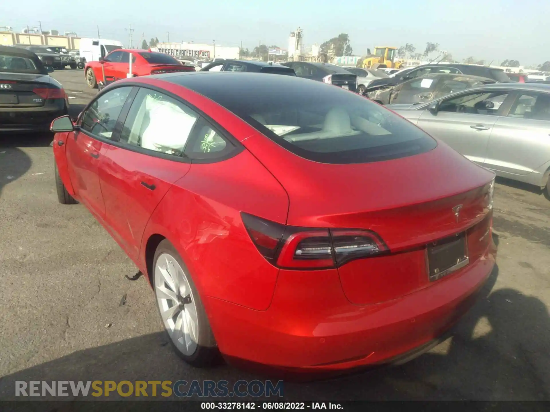 3 Photograph of a damaged car 5YJ3E1EB8NF203354 TESLA MODEL 3 2022