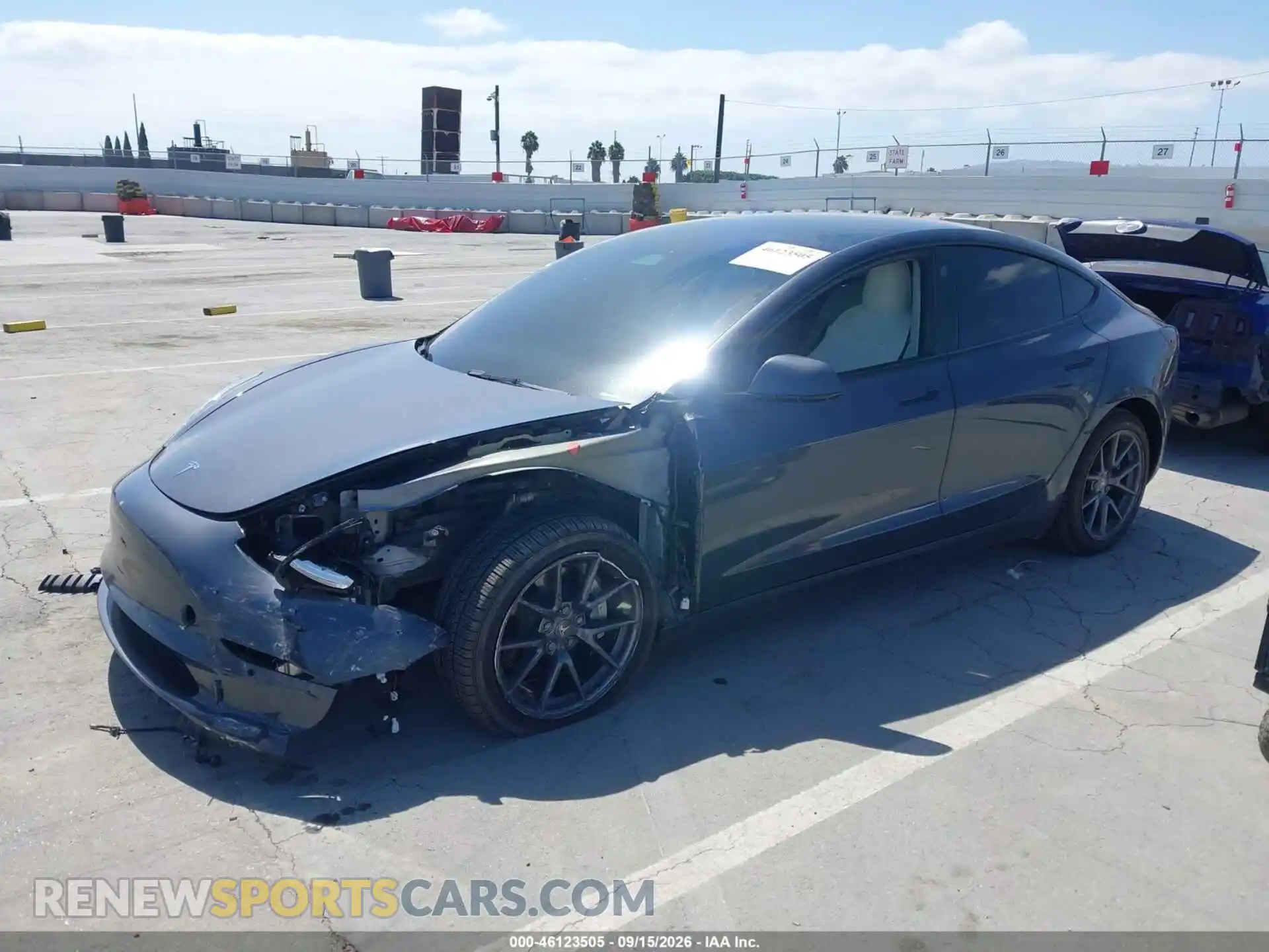 2 Photograph of a damaged car 5YJ3E1EB8NF241540 TESLA MODEL 3 2022