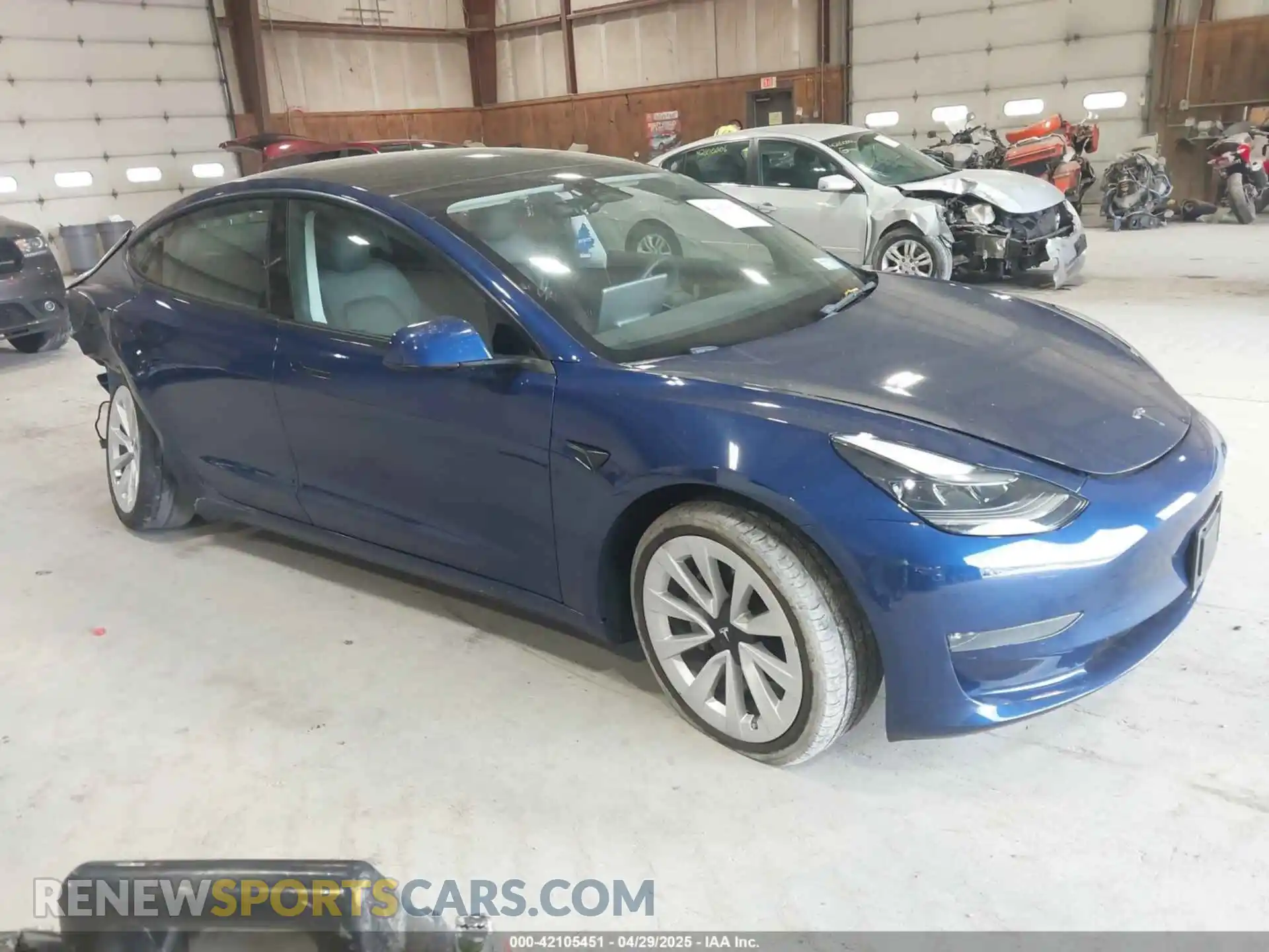 1 Photograph of a damaged car 5YJ3E1EB8NF255163 TESLA MODEL 3 2022