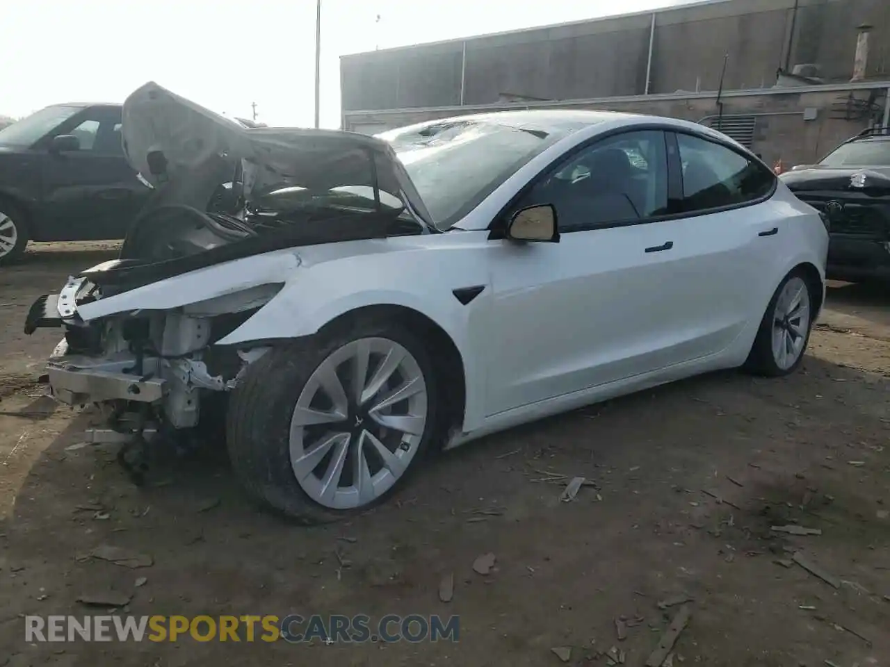 1 Photograph of a damaged car 5YJ3E1EB8NF255423 TESLA MODEL 3 2022