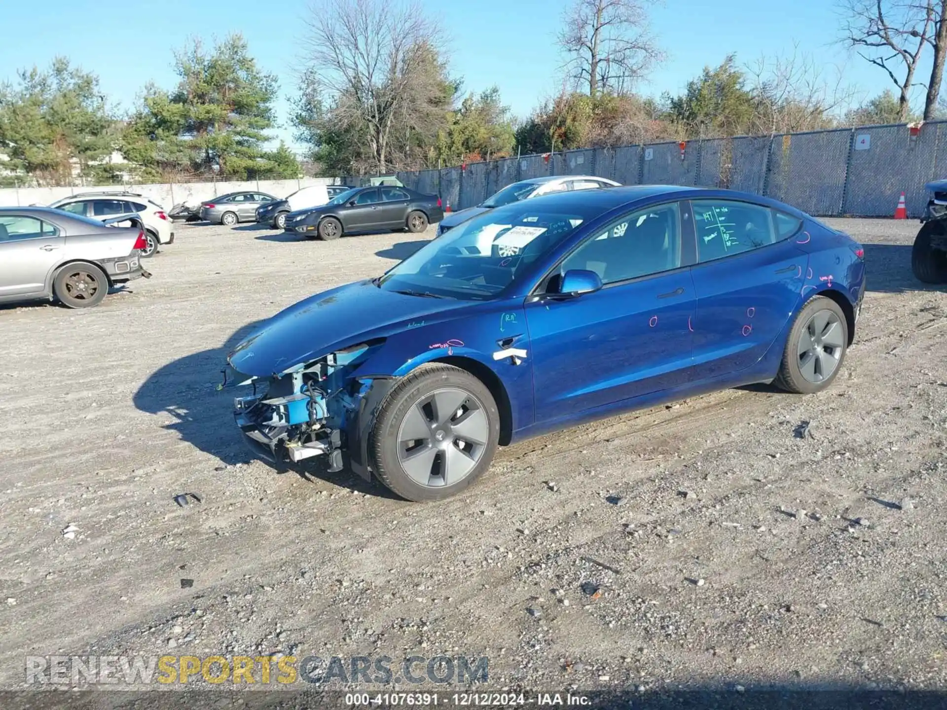 2 Photograph of a damaged car 5YJ3E1EB8NF265014 TESLA MODEL 3 2022