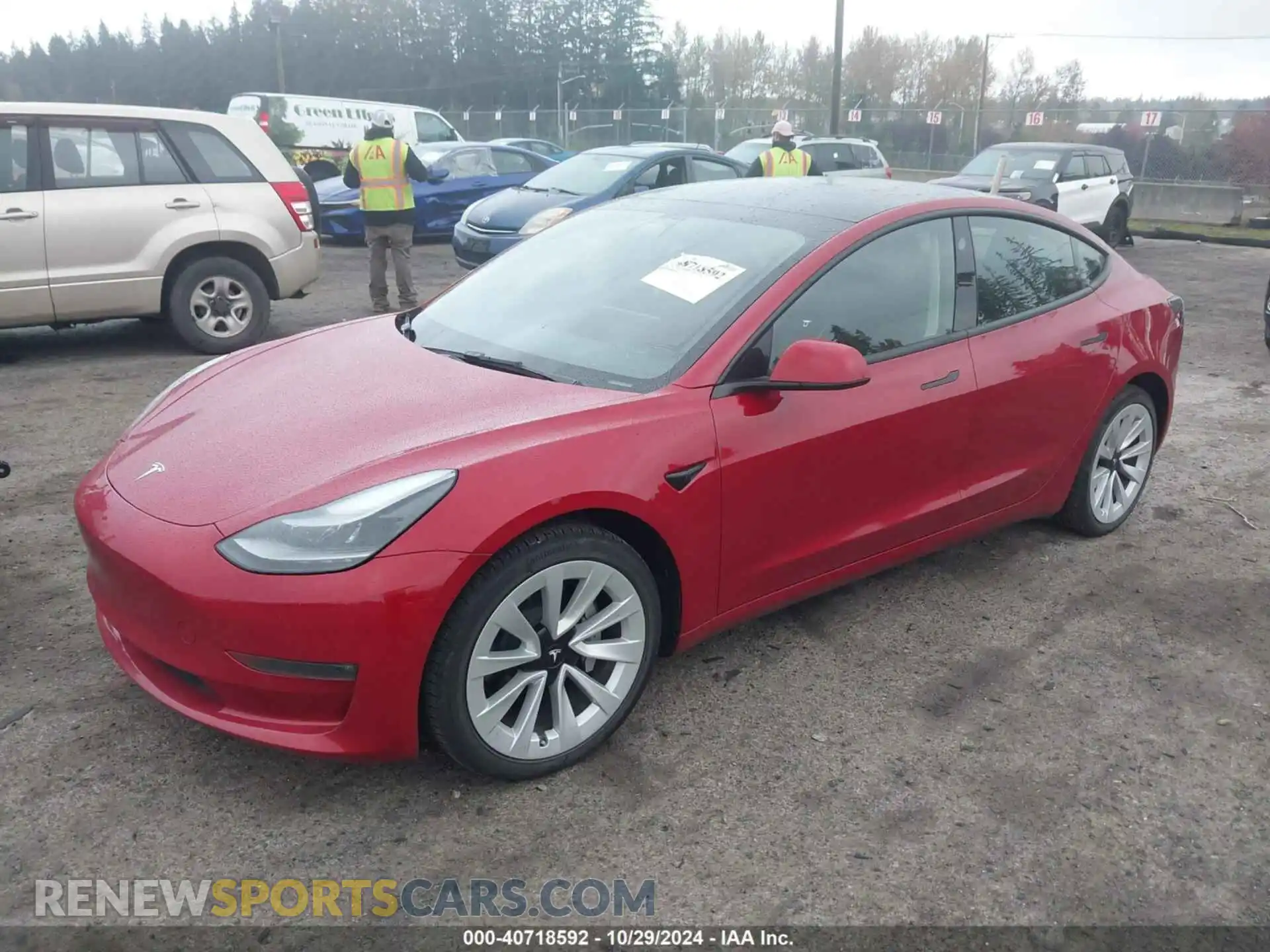 2 Photograph of a damaged car 5YJ3E1EB8NF273081 TESLA MODEL 3 2022