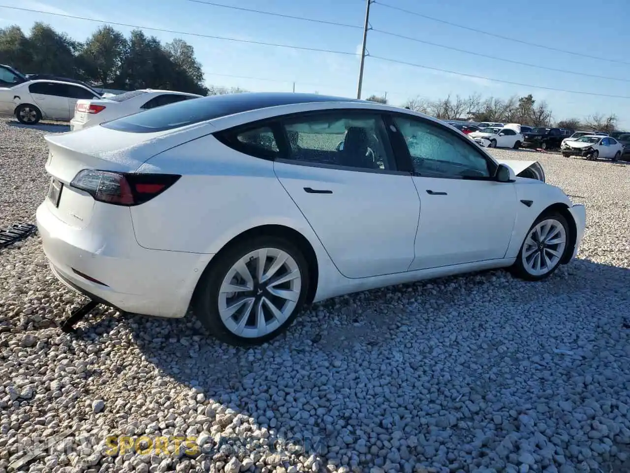 3 Photograph of a damaged car 5YJ3E1EB8NF273310 TESLA MODEL 3 2022