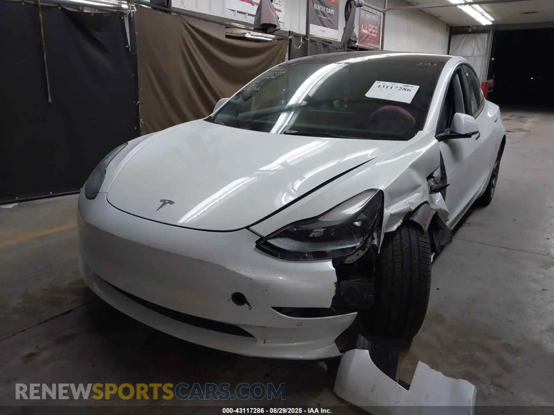 2 Photograph of a damaged car 5YJ3E1EB8NF274988 TESLA MODEL 3 2022