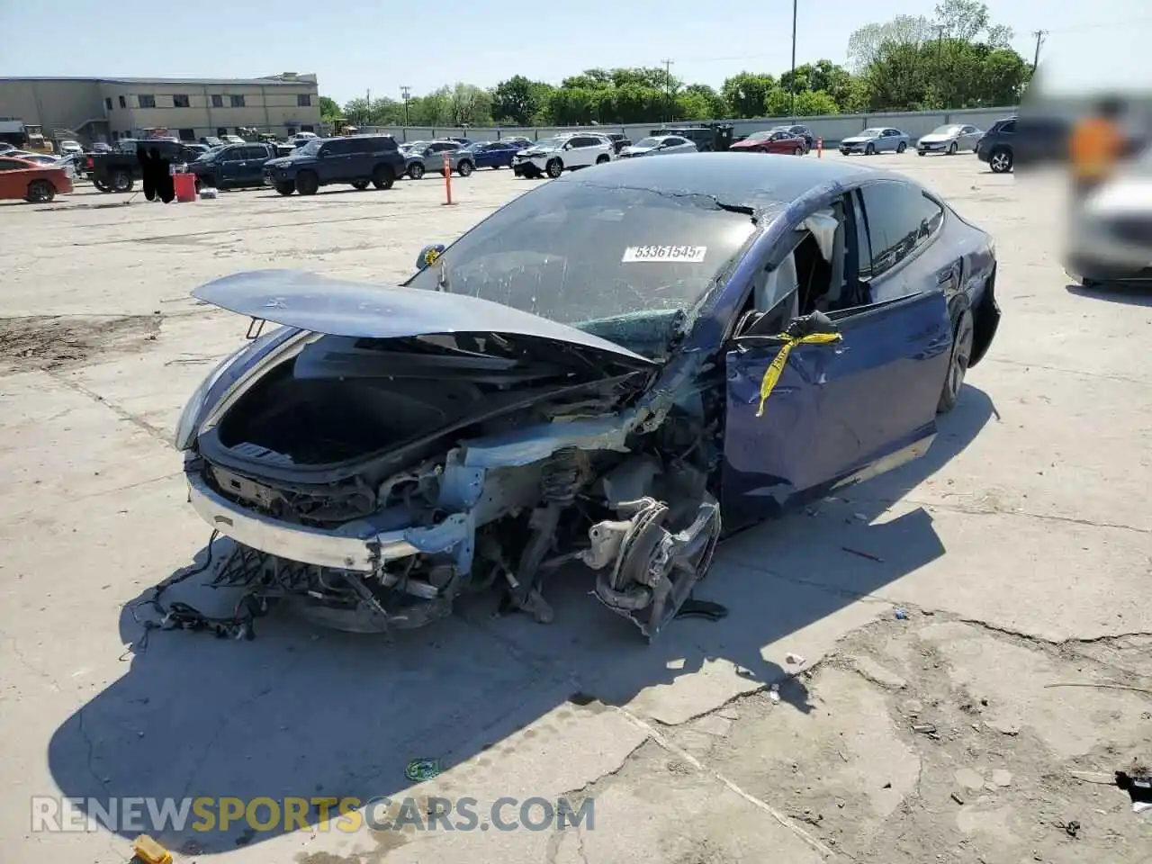 1 Photograph of a damaged car 5YJ3E1EB8NF287529 TESLA MODEL 3 2022