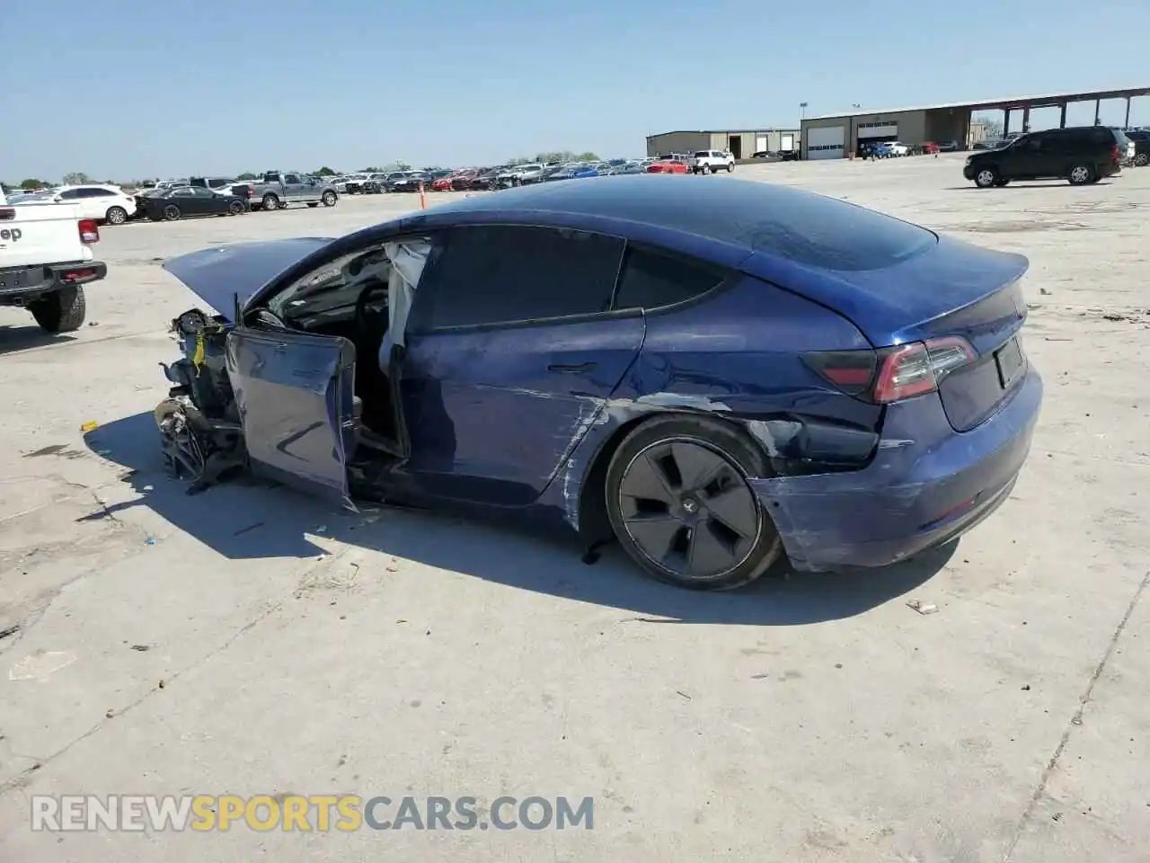 2 Photograph of a damaged car 5YJ3E1EB8NF287529 TESLA MODEL 3 2022