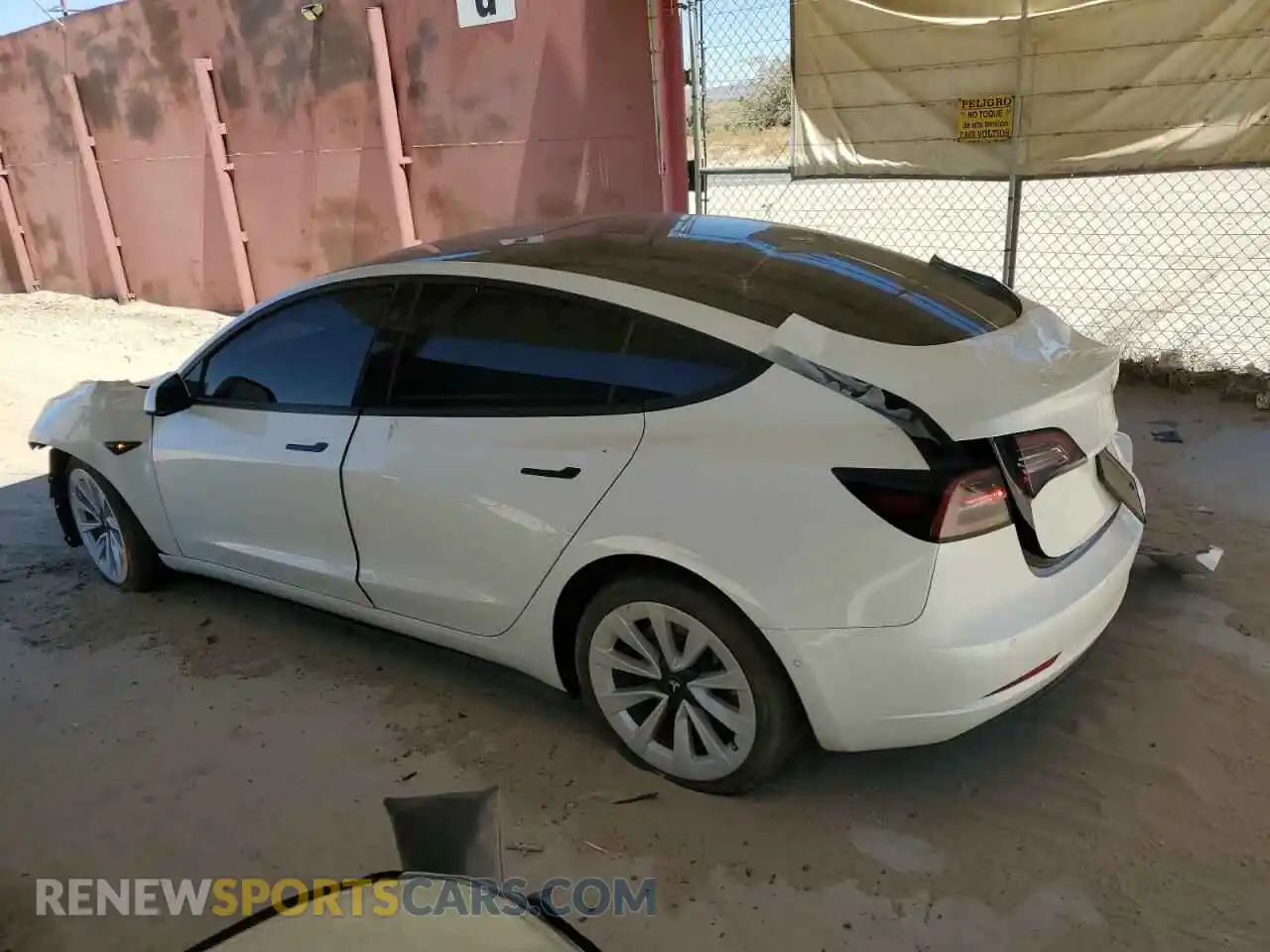 2 Photograph of a damaged car 5YJ3E1EB8NF297400 TESLA MODEL 3 2022