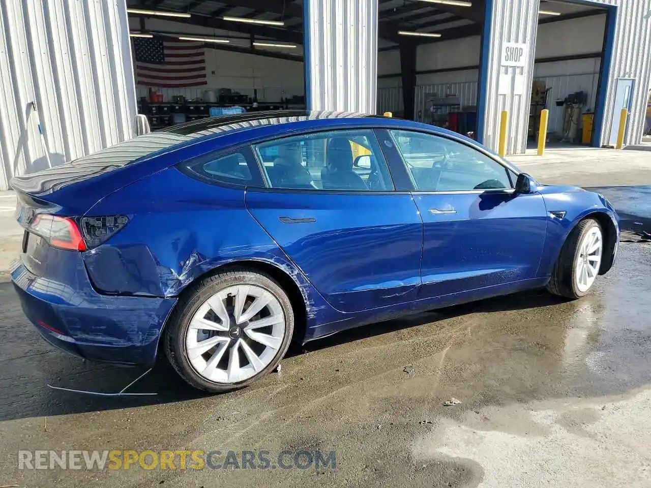 3 fotografías del automóvil dañado 5YJ3E1EB8NF301011 TESLA MODEL 3 2022