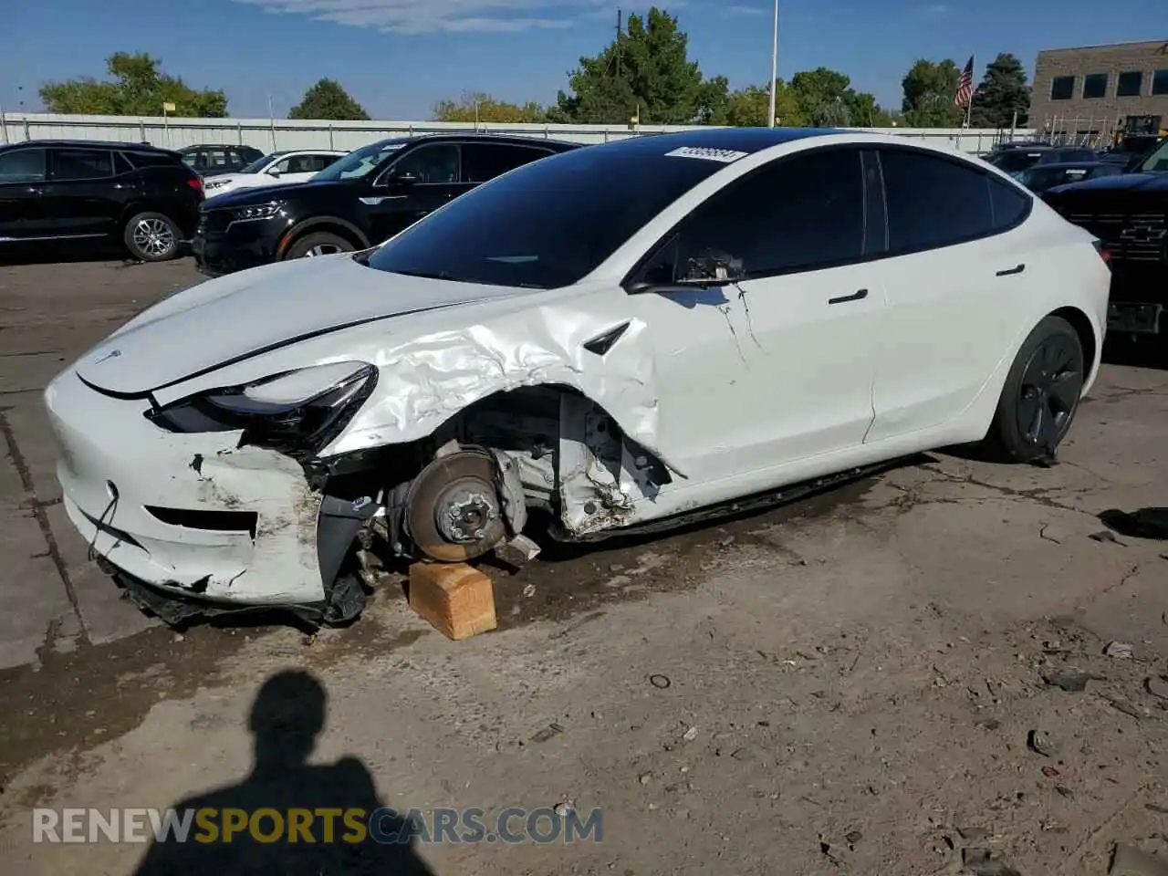 1 Photograph of a damaged car 5YJ3E1EB8NF315619 TESLA MODEL 3 2022