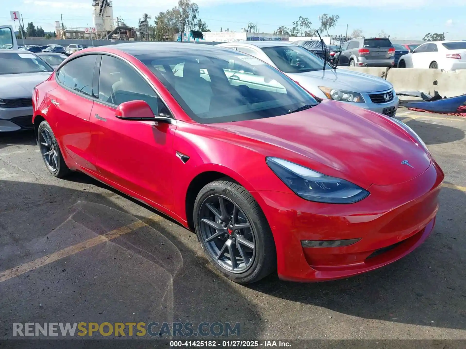 1 Photograph of a damaged car 5YJ3E1EB8NF324398 TESLA MODEL 3 2022