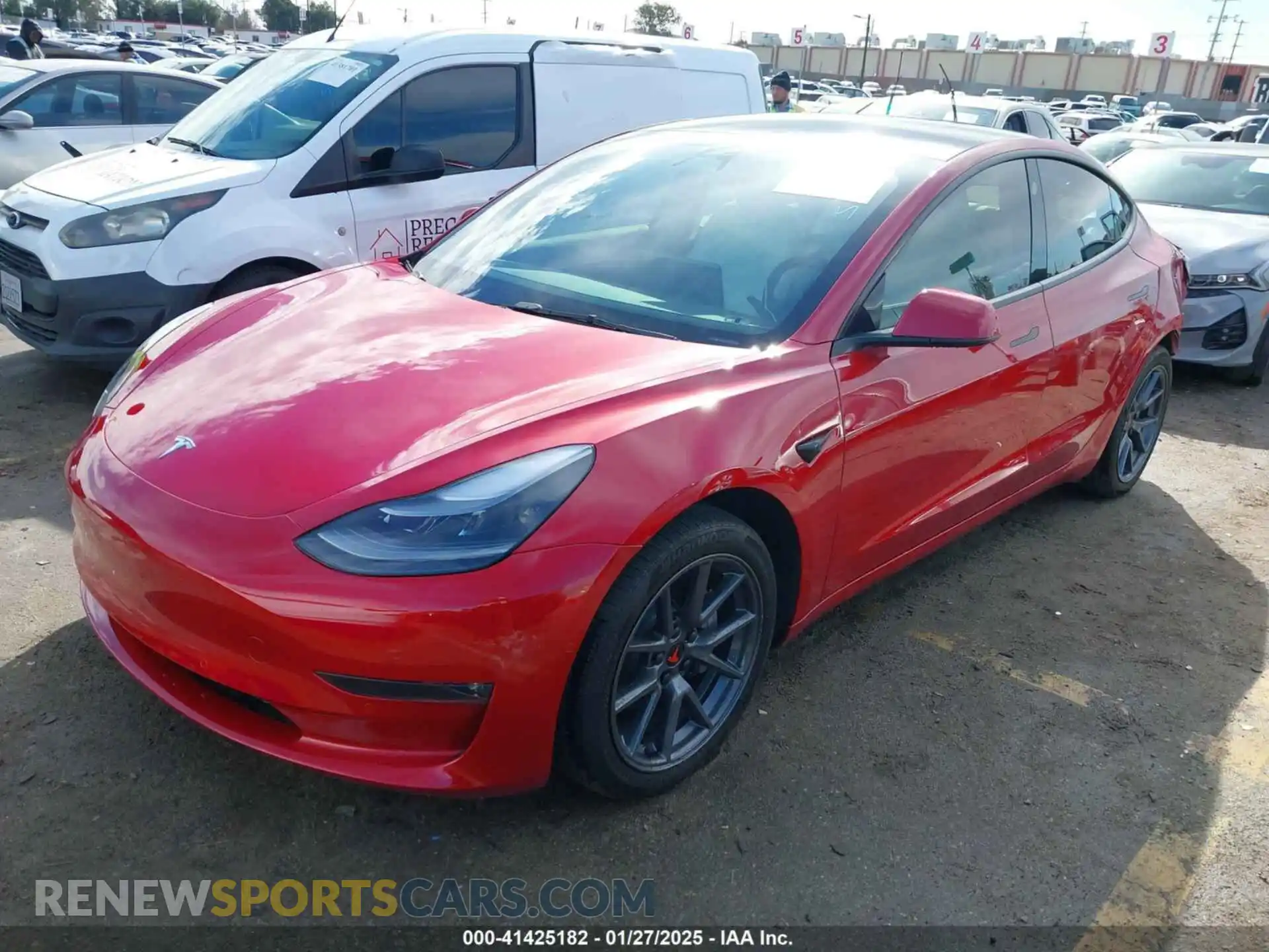 2 Photograph of a damaged car 5YJ3E1EB8NF324398 TESLA MODEL 3 2022