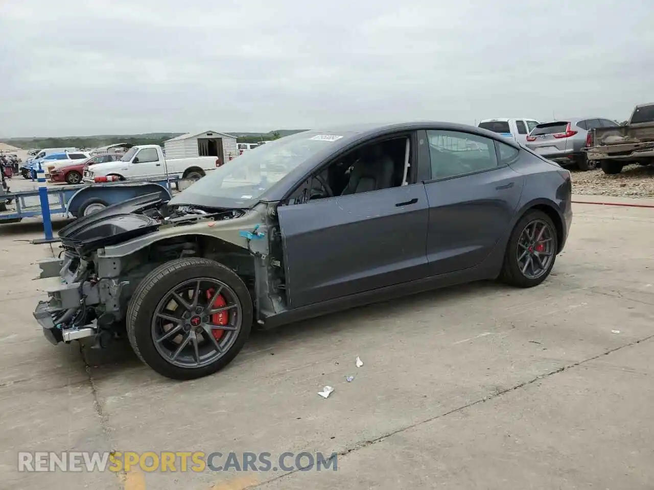 1 Photograph of a damaged car 5YJ3E1EB8NF325597 TESLA MODEL 3 2022