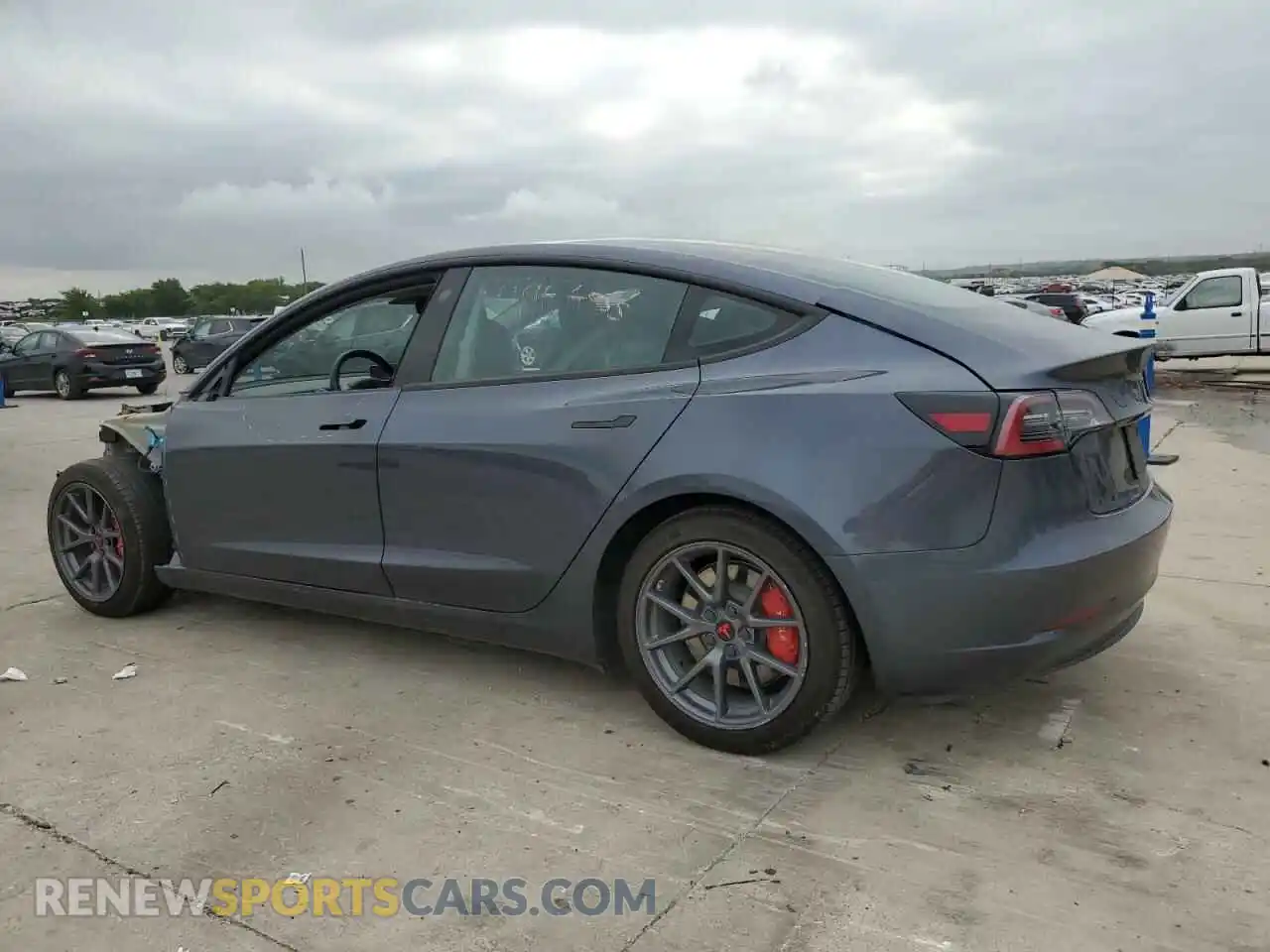 2 Photograph of a damaged car 5YJ3E1EB8NF325597 TESLA MODEL 3 2022