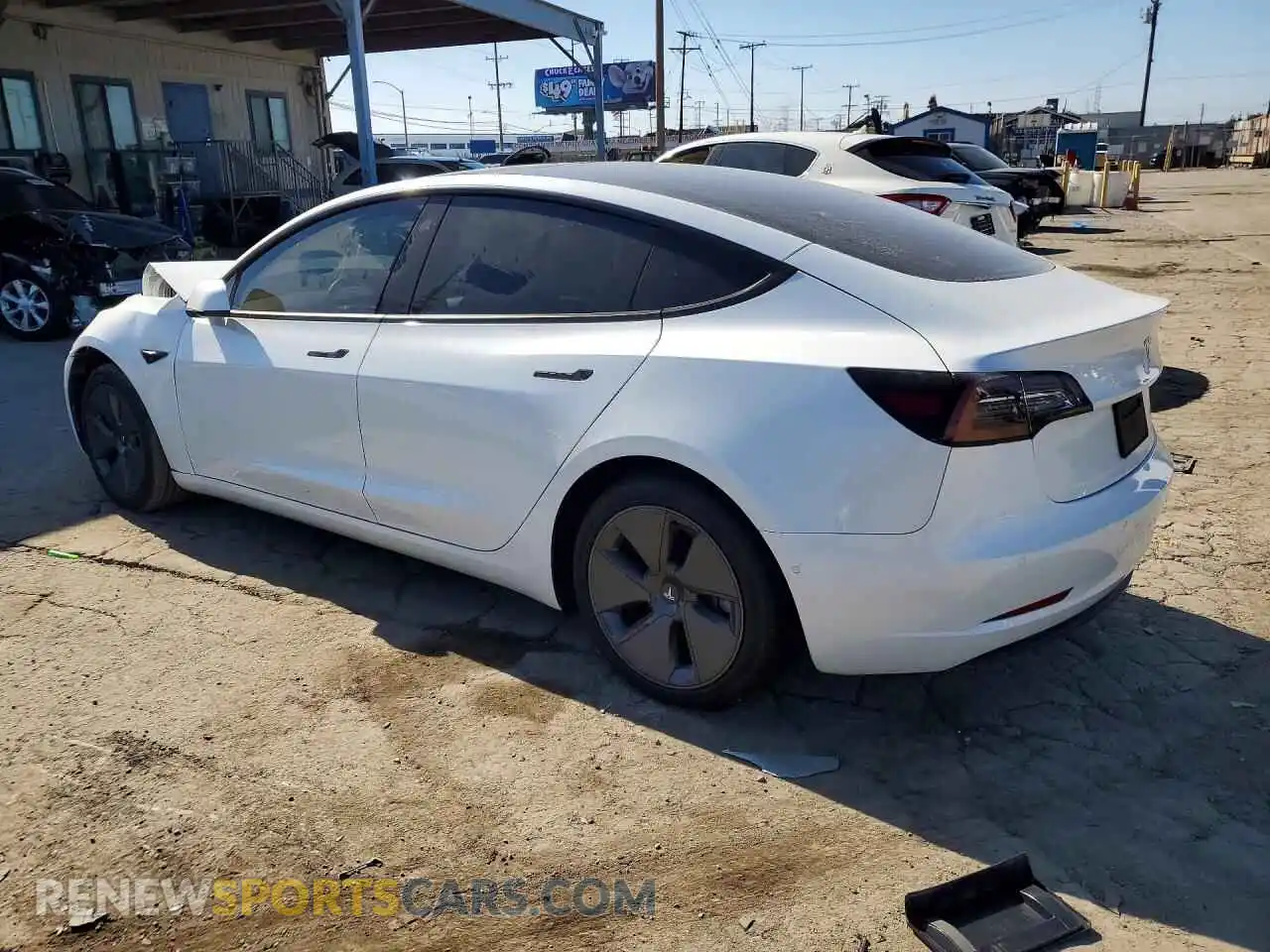 2 Photograph of a damaged car 5YJ3E1EB8NF337507 TESLA MODEL 3 2022