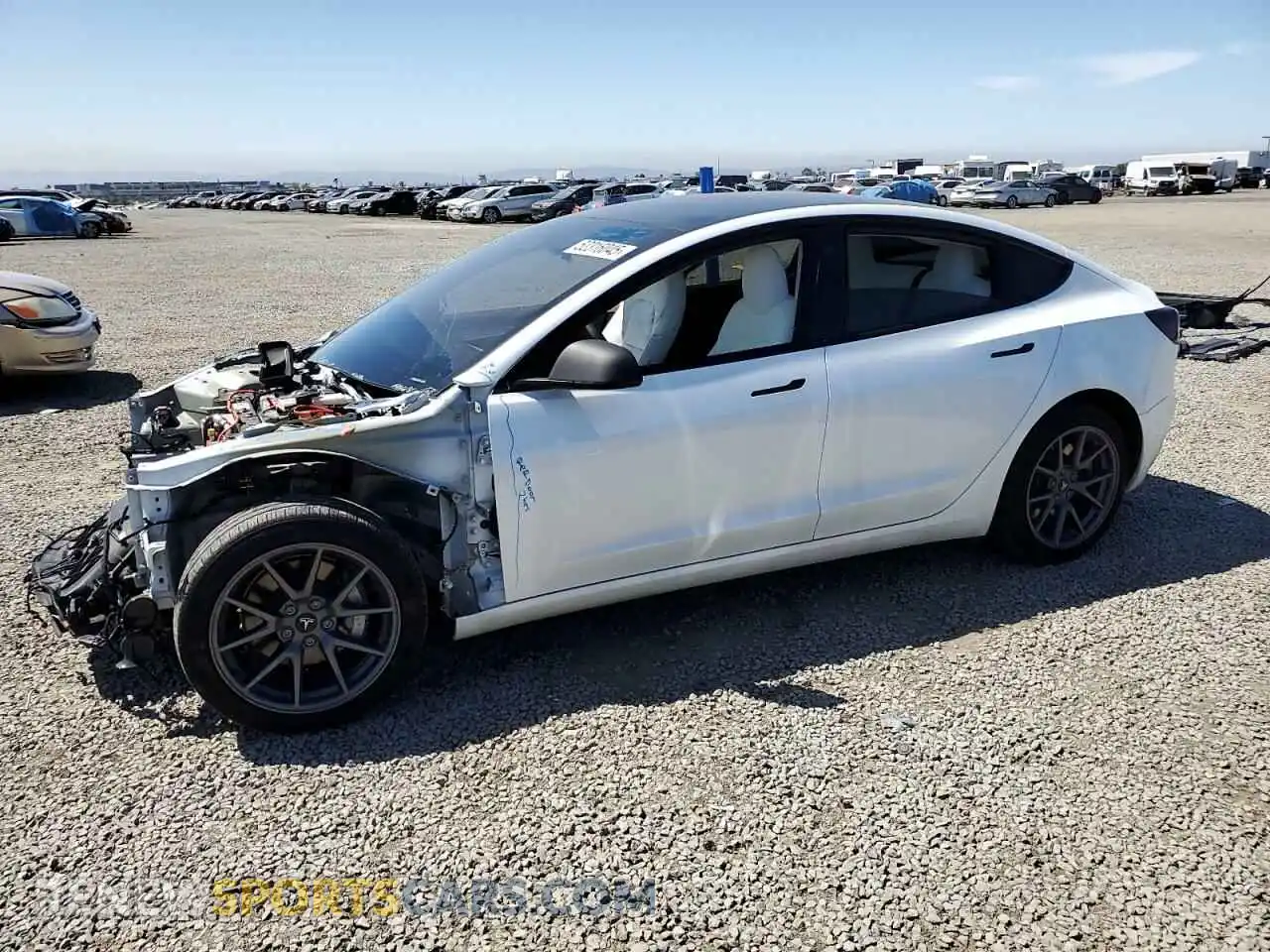 1 Photograph of a damaged car 5YJ3E1EB8NF340343 TESLA MODEL 3 2022