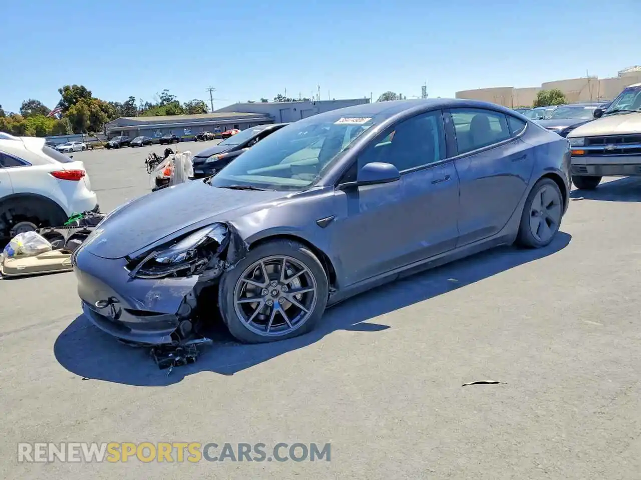 1 Photograph of a damaged car 5YJ3E1EB8NF367347 TESLA MODEL 3 2022