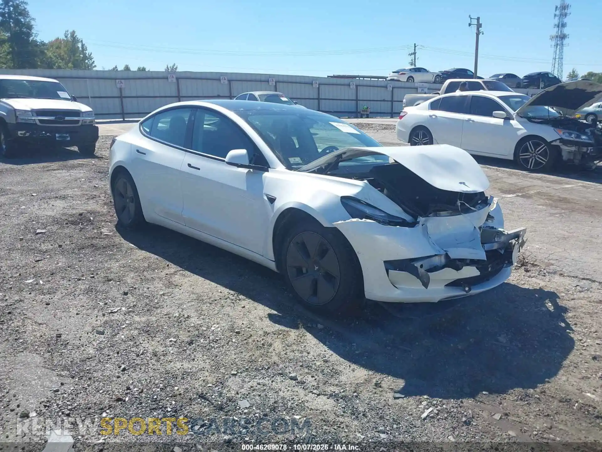 1 fotografías del automóvil dañado 5YJ3E1EB9NF104347 TESLA MODEL 3 2022