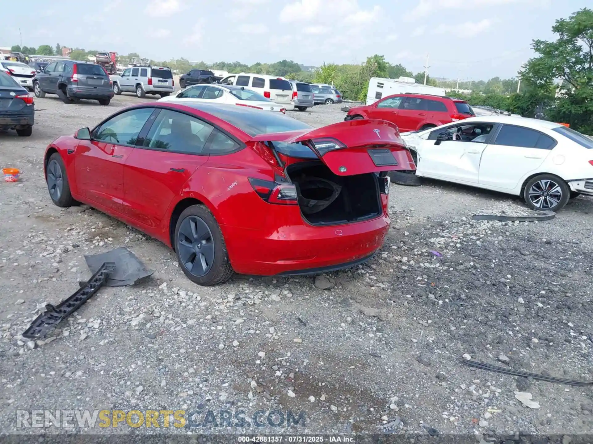 3 Photograph of a damaged car 5YJ3E1EB9NF113002 TESLA MODEL 3 2022