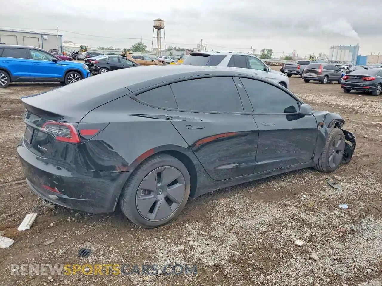 3 fotografías del automóvil dañado 5YJ3E1EB9NF117096 TESLA MODEL 3 2022