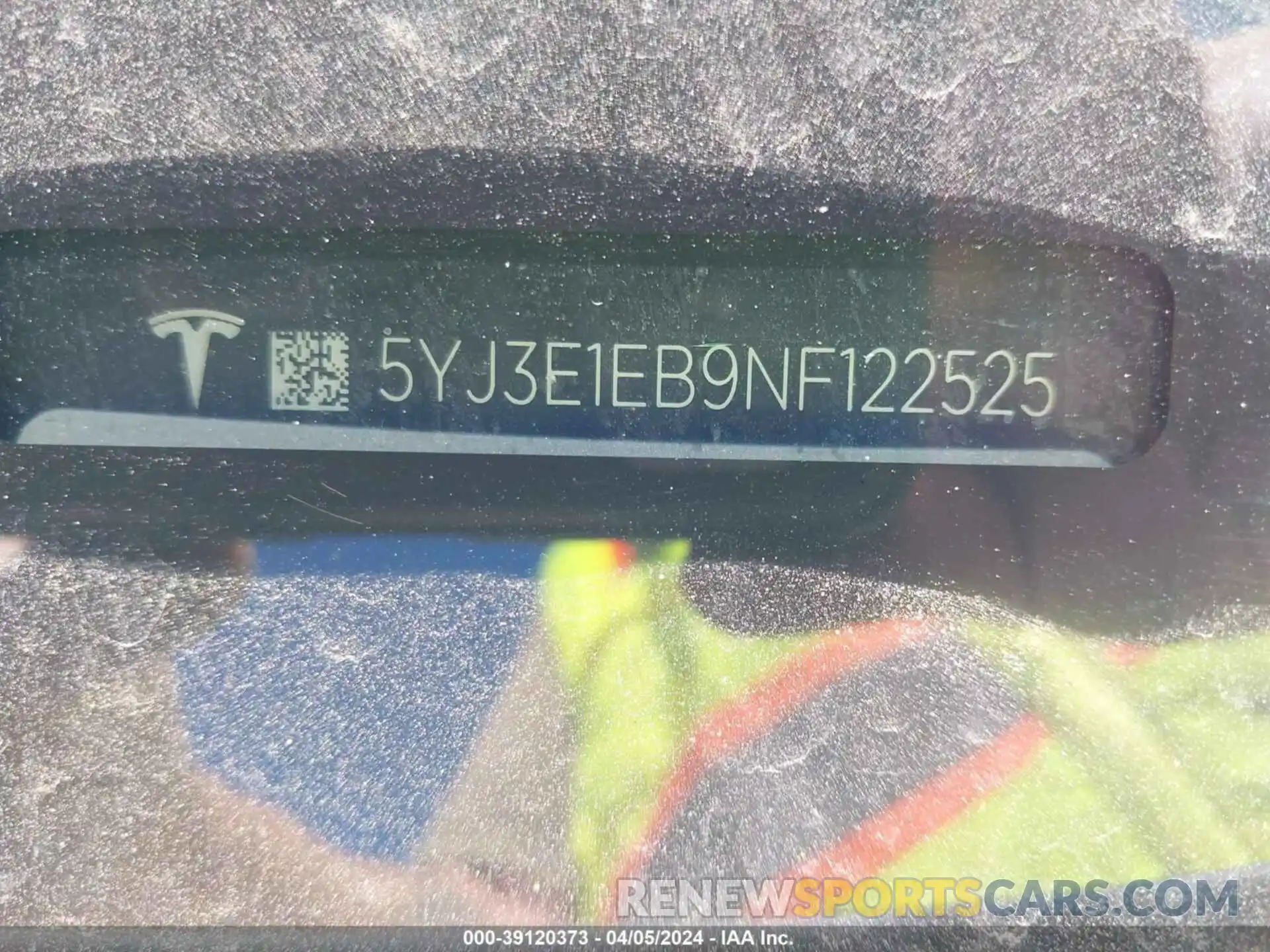 9 Photograph of a damaged car 5YJ3E1EB9NF122525 TESLA MODEL 3 2022