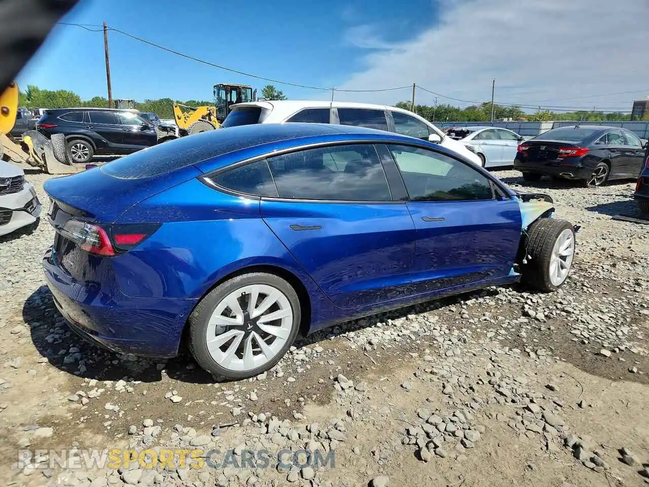 3 Photograph of a damaged car 5YJ3E1EB9NF126364 TESLA MODEL 3 2022